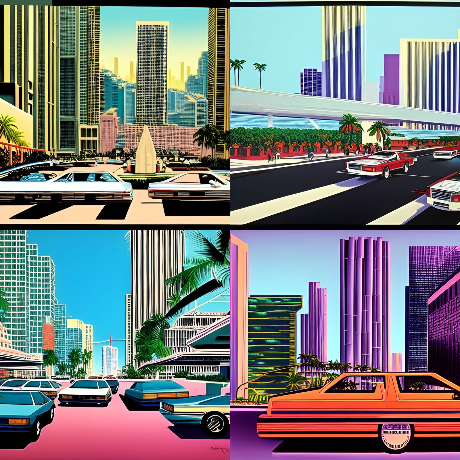 Miami 1988: Retro-Futuristic Illustration