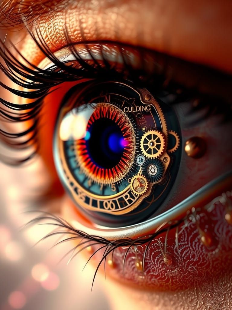 Android's eye macro photograph