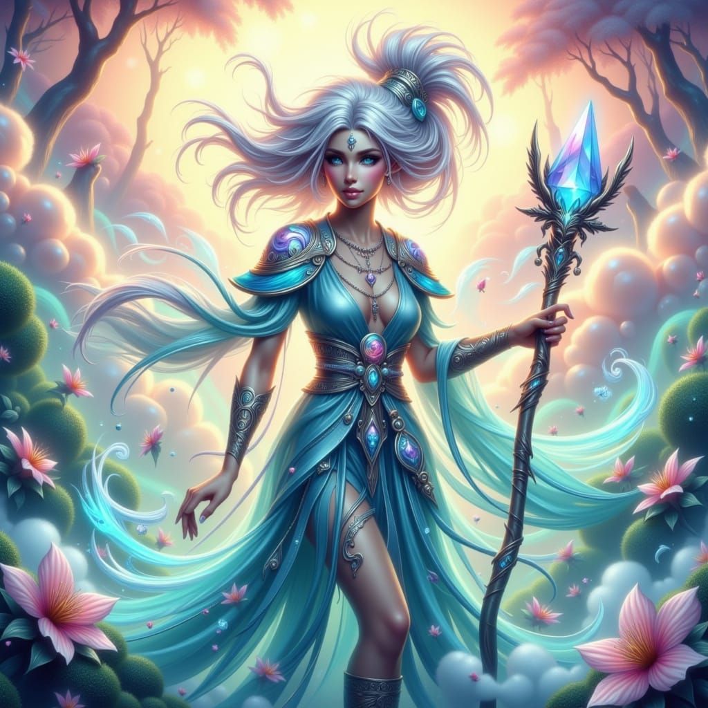 Majestic Cultivator in Whimsical Fantasy Realm