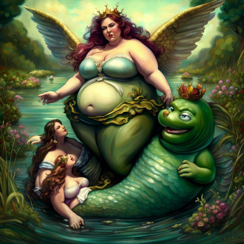 Angel vs Mermaid: Fantastical Estuary Wrestling Match