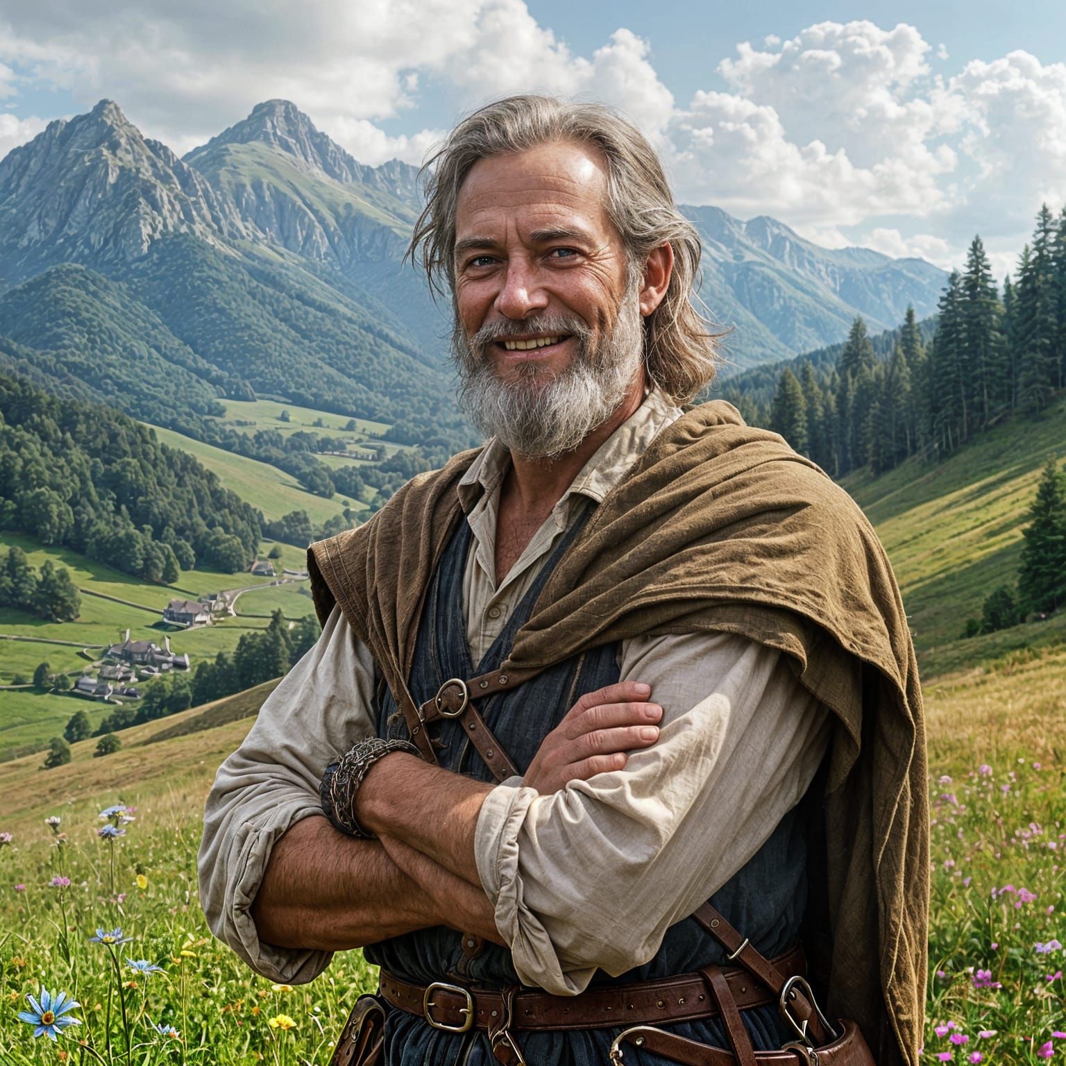 Kind Farmer in a Lord of the Rings Setting