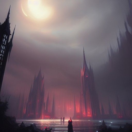 Vampire Love Song in Dark Fantasy Style