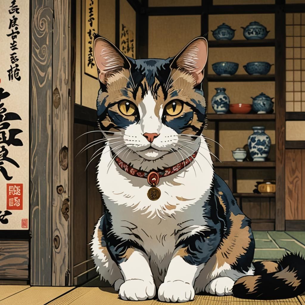 Calico Japanese House Cat
