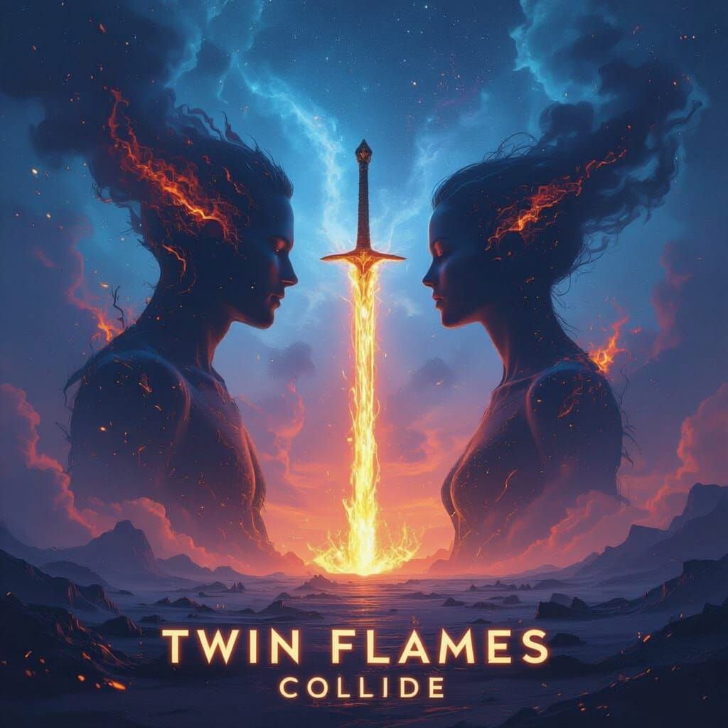 Cosmic Fire Giants Clash: EDM Album Art