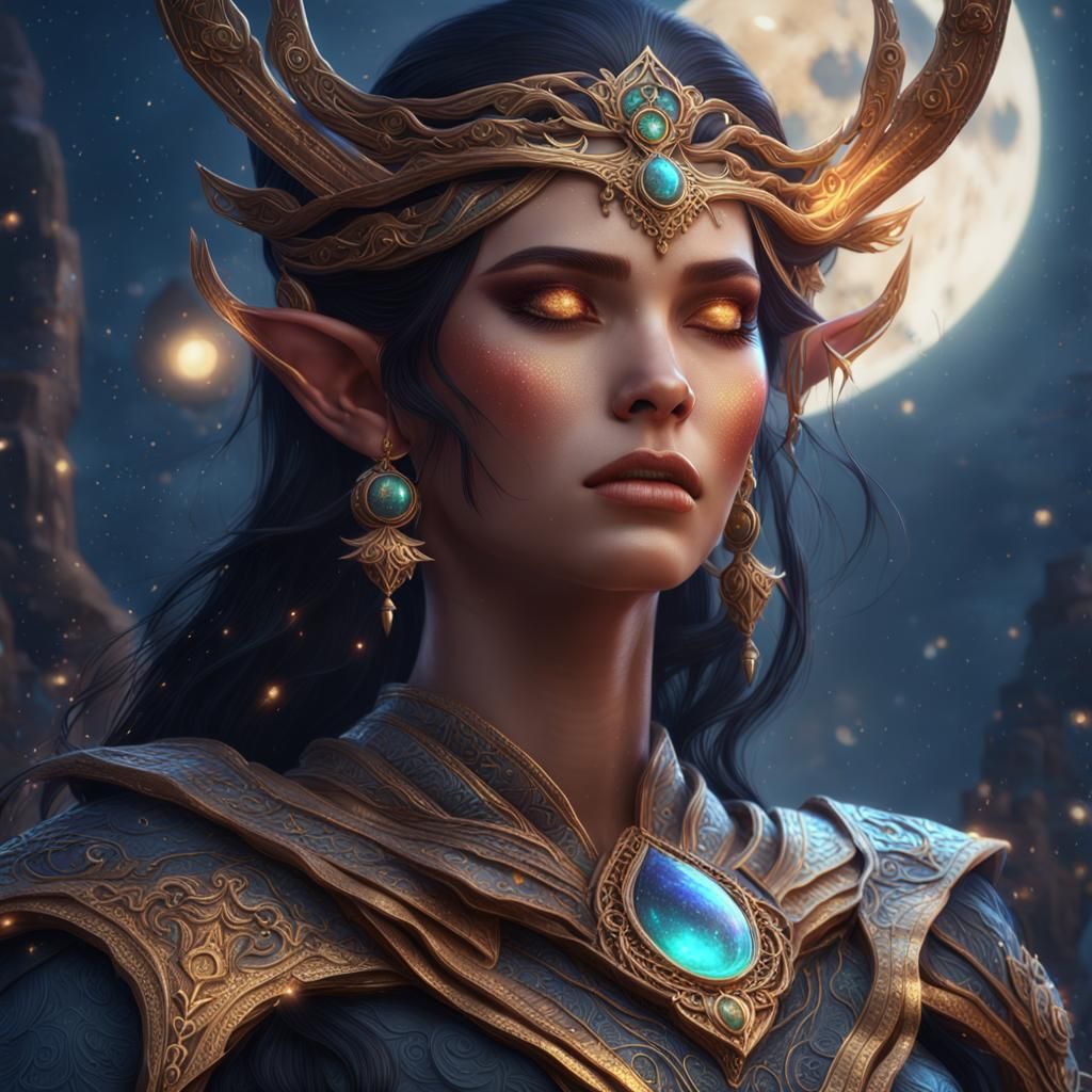 Celestial Elf Goddess: Fantasy Art in Unreal Engine
