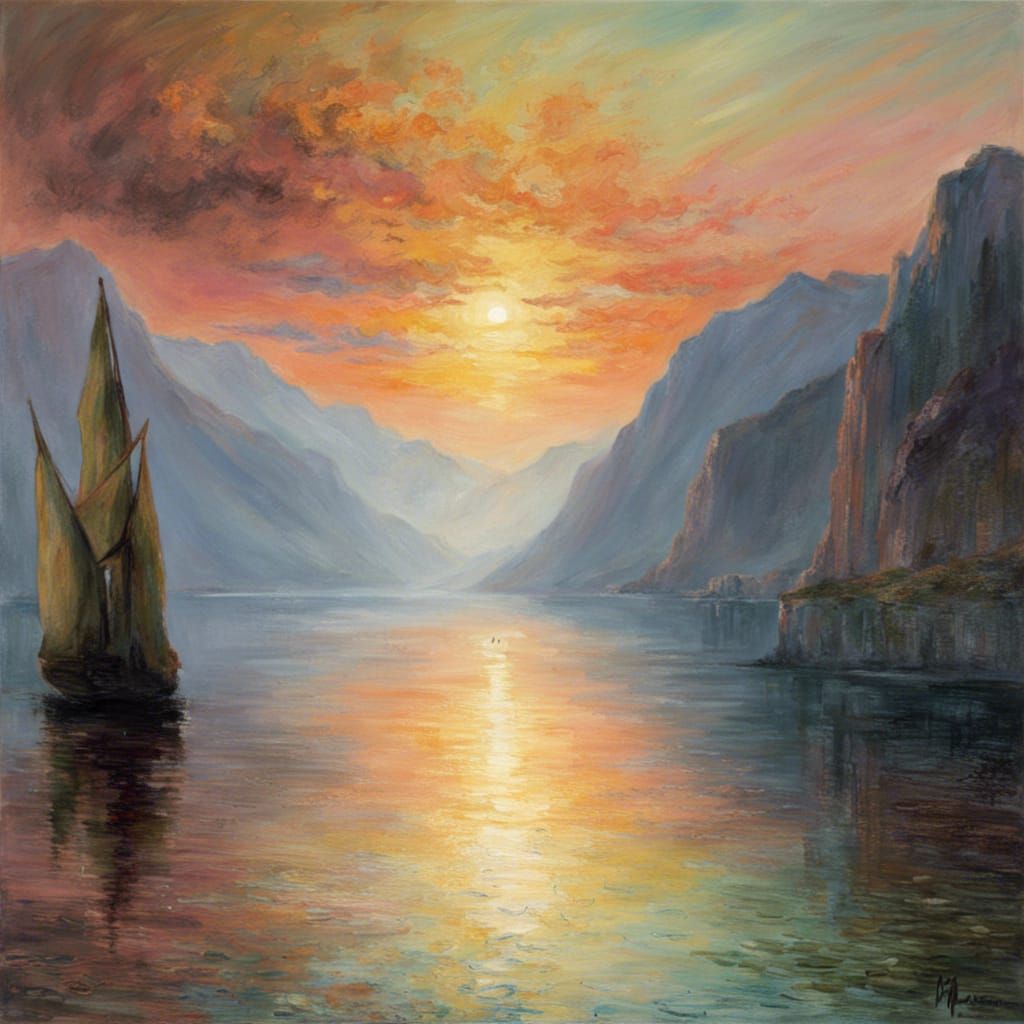 Majestic Sunrise over Loch Ness by Monet