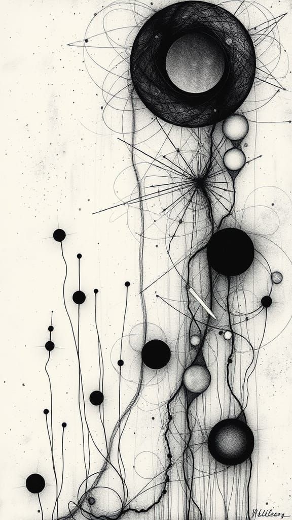 Surreal Celestial Landscapes in Elegiac Etching Style