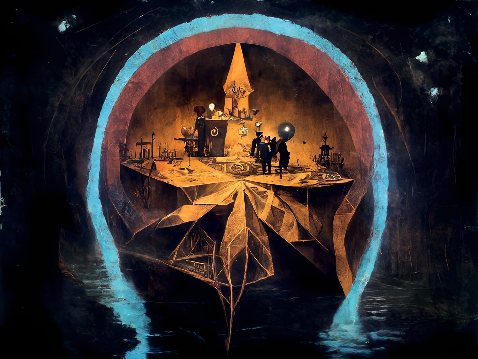 Epistemological Anarchy: Surreal Detailed Painting