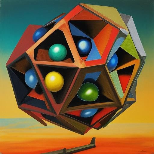 Dodecahedron in Surrealist Style