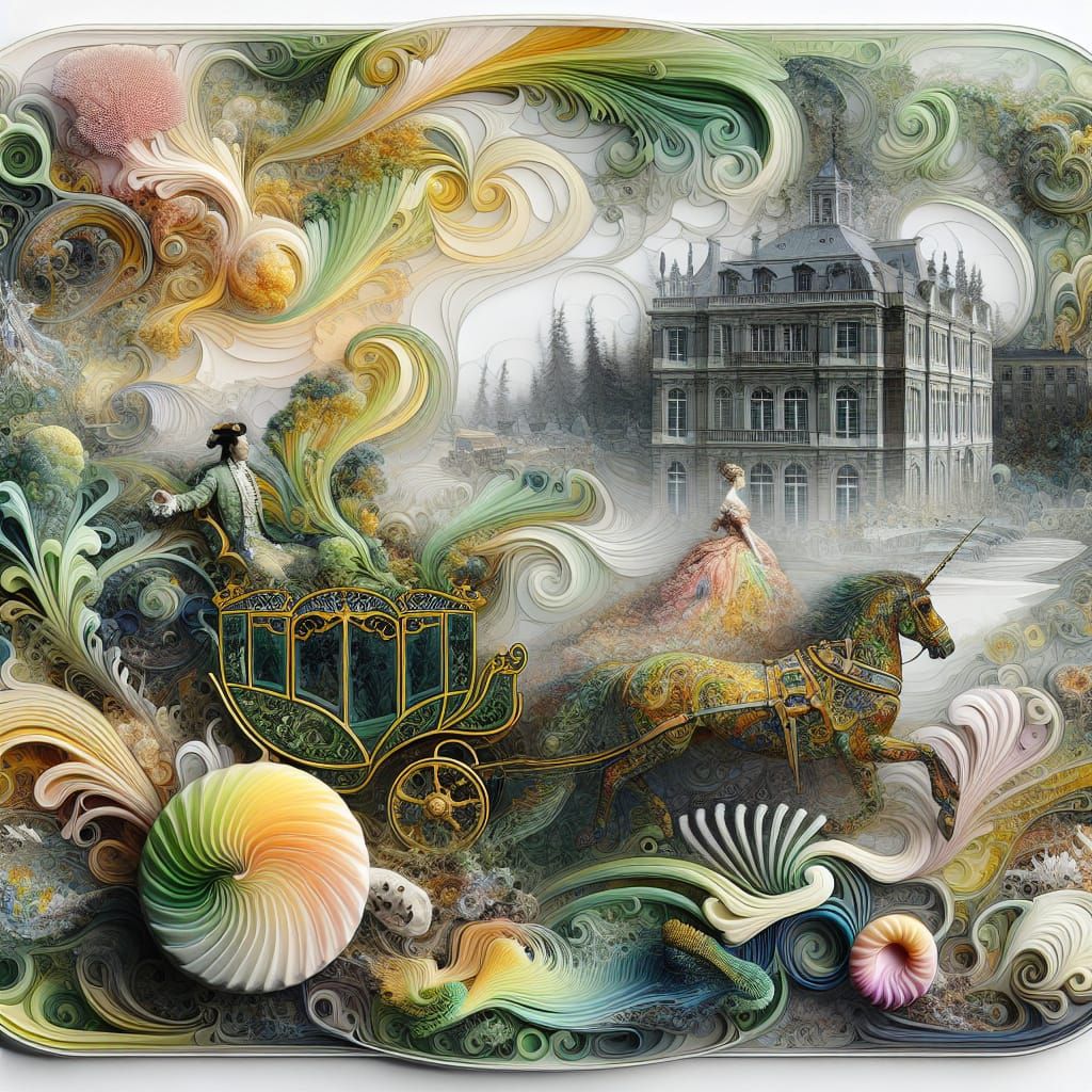 Ethereal Double Exposure Masterpiece in Renaissance Style