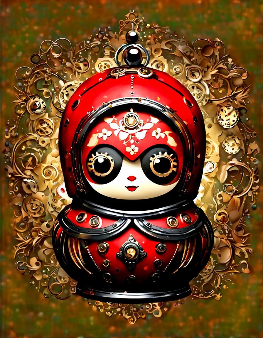 Kawaii Fairy Borg Matryoshka Clockwork Munny