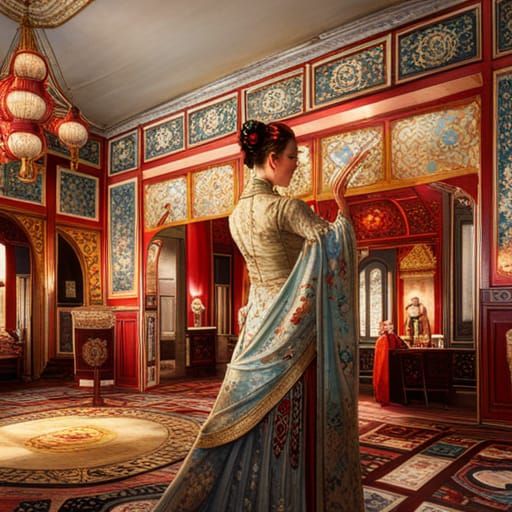 Intricate Chinese Palace Concept Art