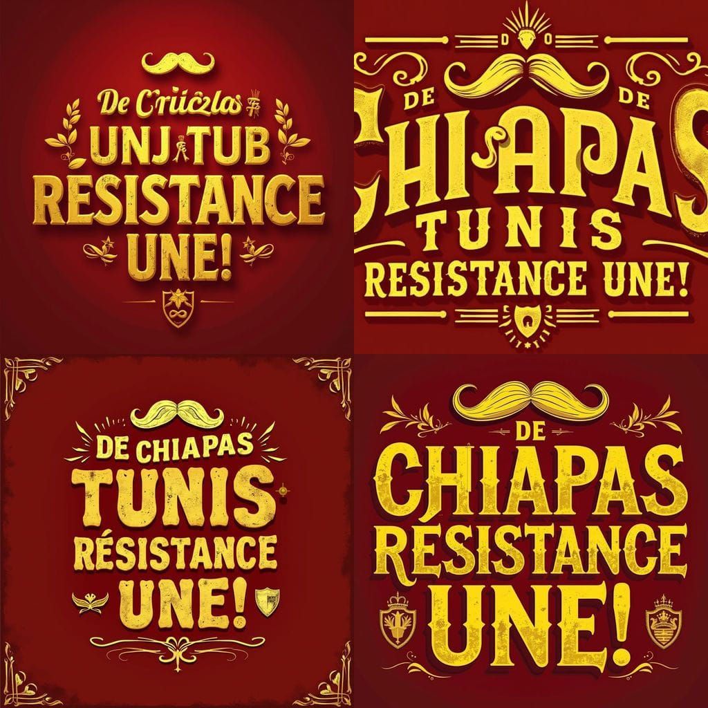 Vintage Revolutionary Poster Design with Golden Typography