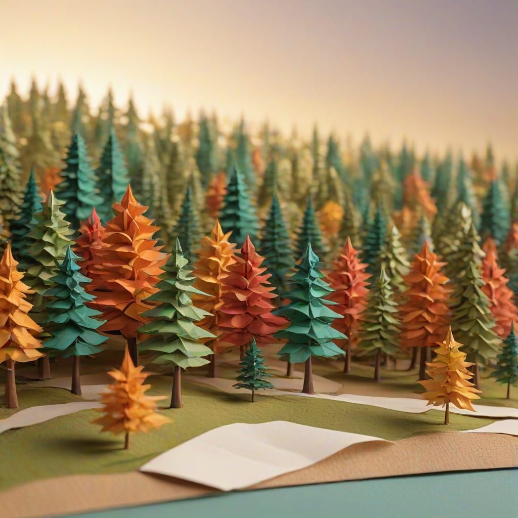 Origami Landscape of Cavendish, PEI at Sunrise