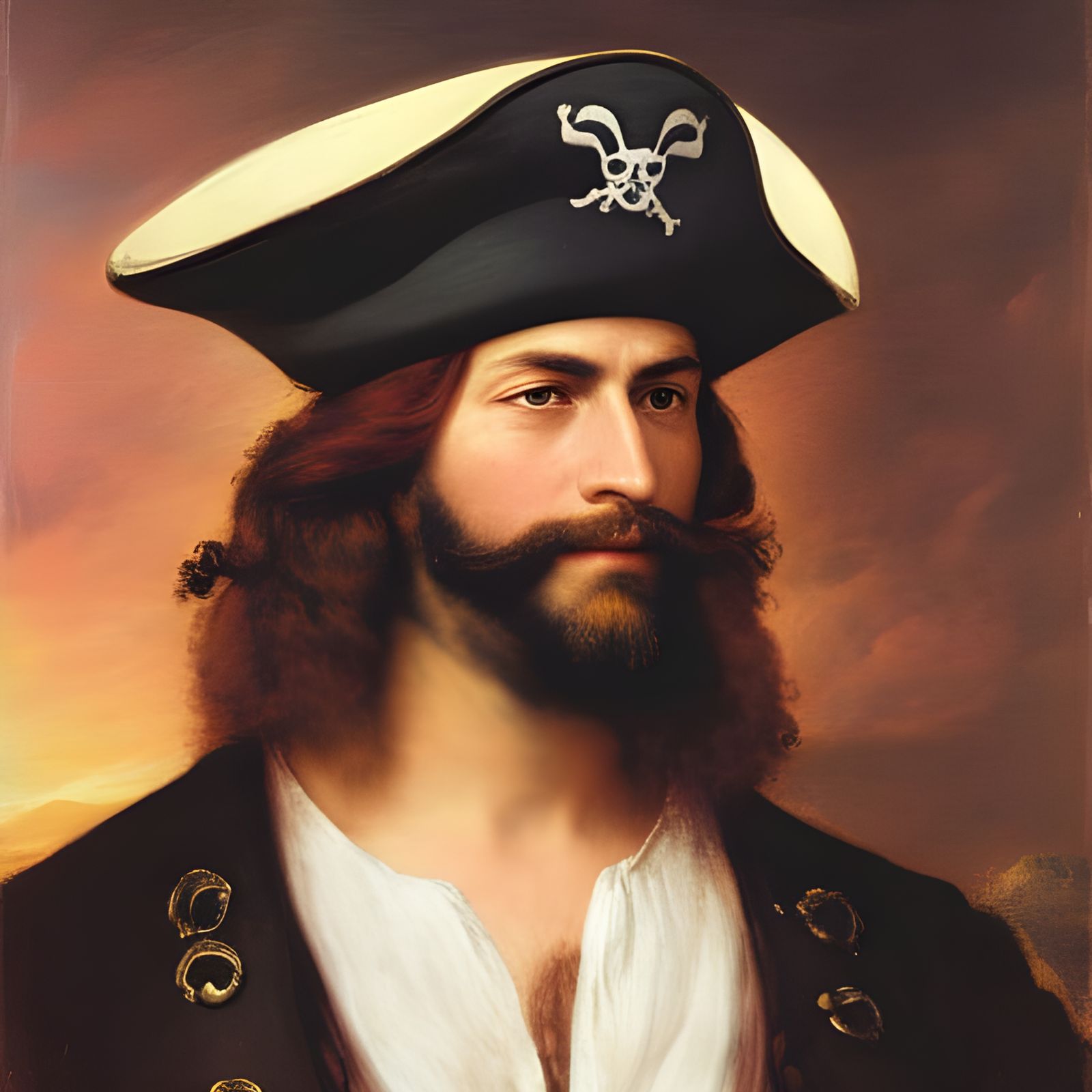Pirate Captain Portrait in Titian Style
