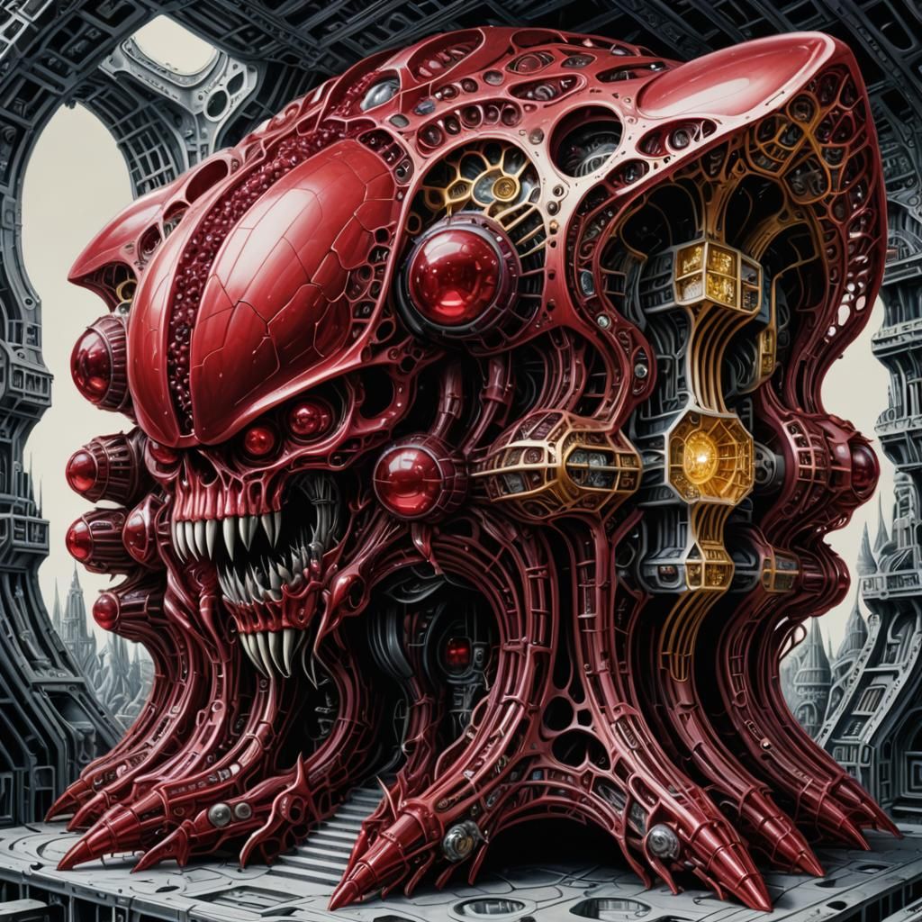 Ruby Red organic monster building