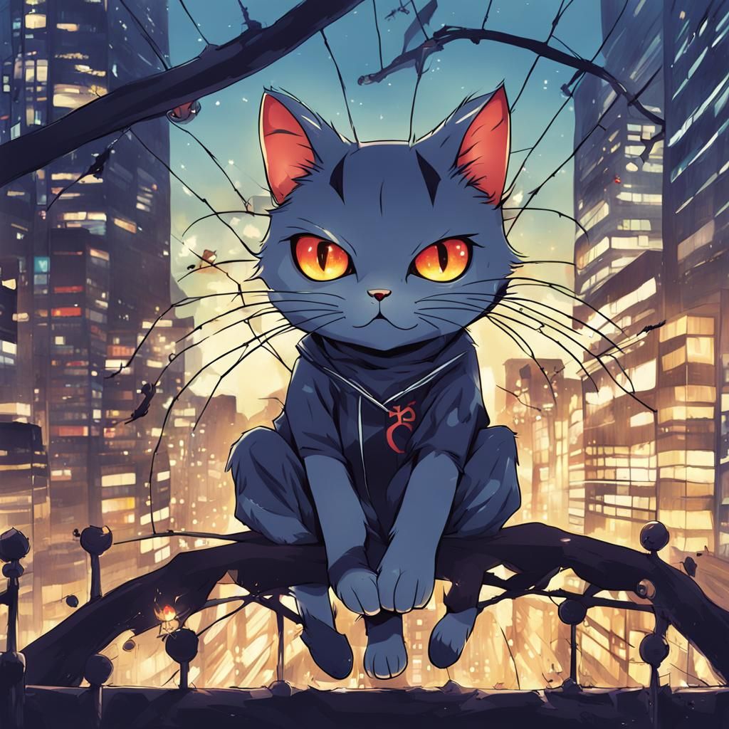 Spidercat in Anime Key Visual Style