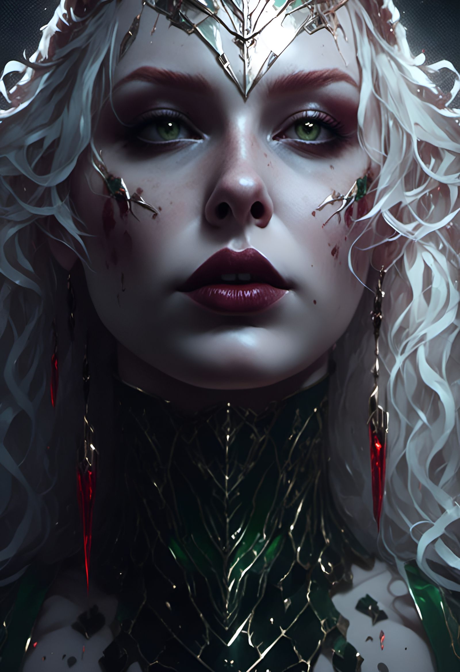 Cyberpunk Vampiress Portrait in 3000 A.D.