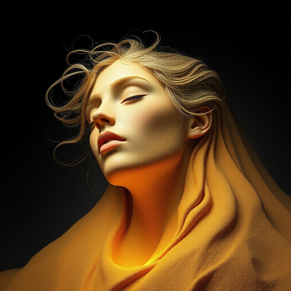 Golden Sand Goddess Emanates Mystical Energy