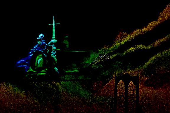 Fantasy Riders Approach Tower Bridge: Detailed Digital Illus...