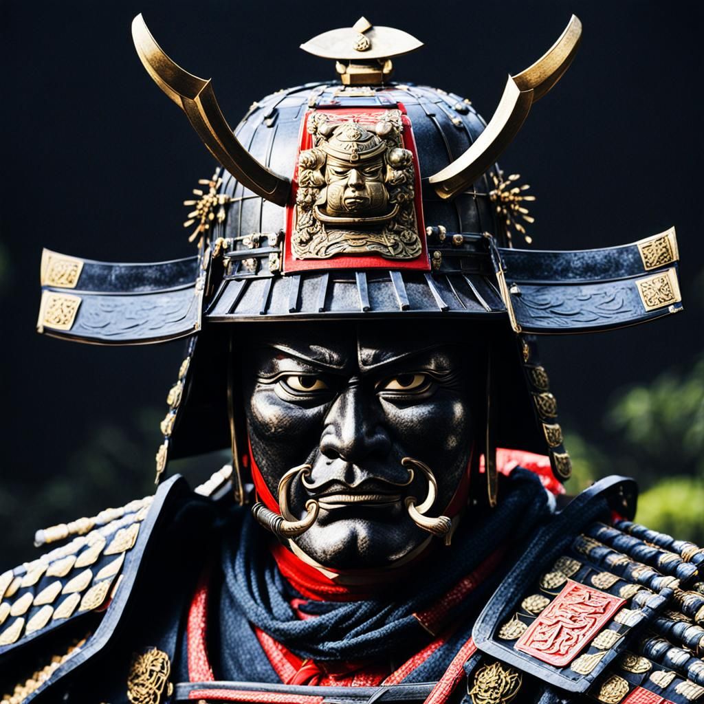 Fearsome Shogun with Samurai Helmet and Mask