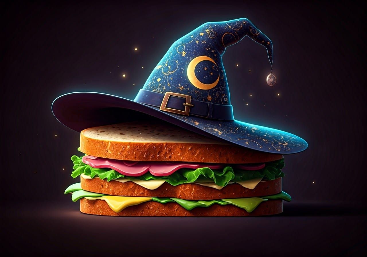 Magical Witch Sandwich with Astral Symbols