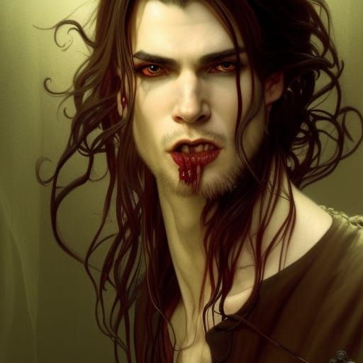 Blood Drenched Vampire in Fantasy Art Style