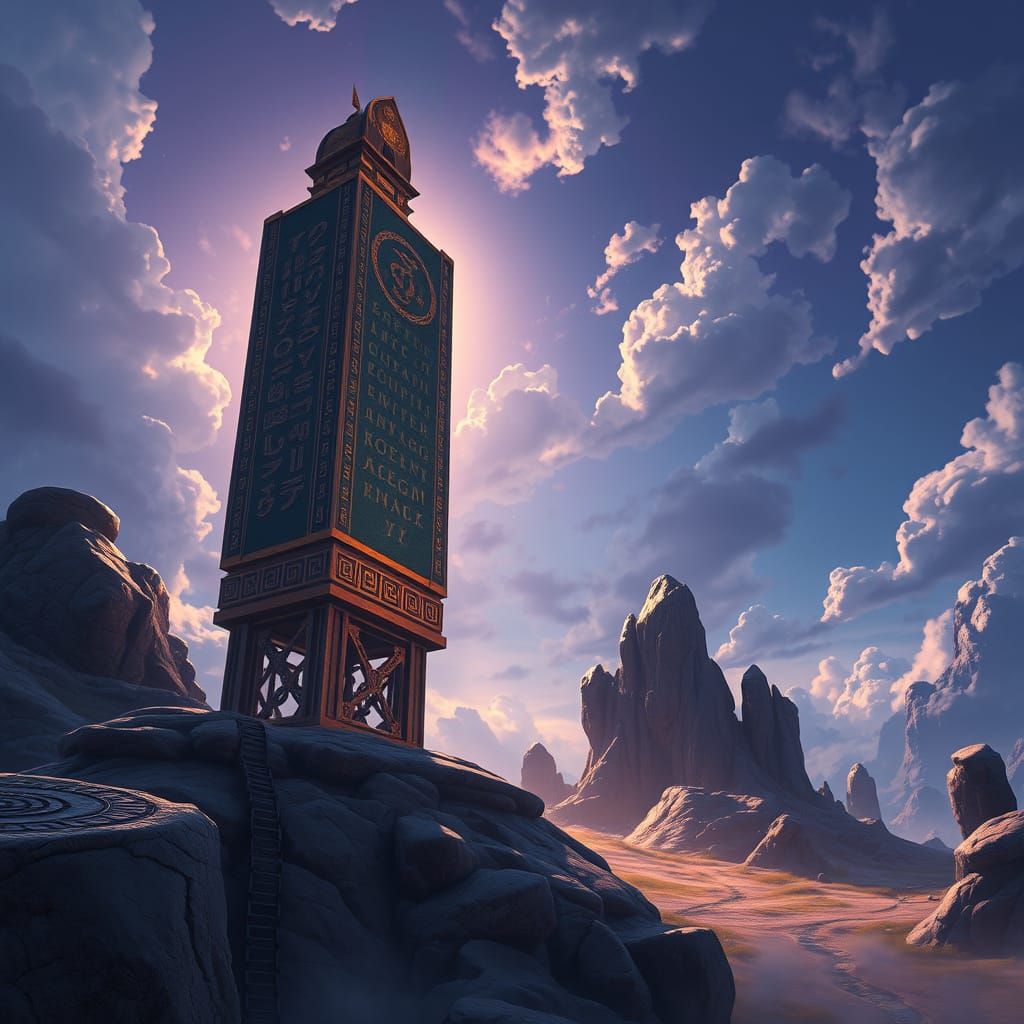 Majestic Billboard in a Mystical Realm