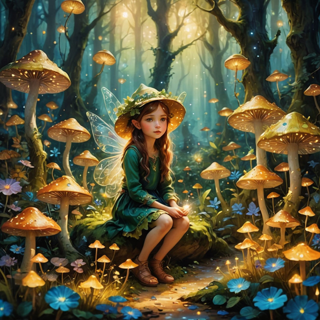 Enchanted Forest: Fairies and Elves in a Surreal Style