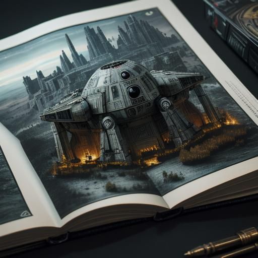 Hyperrealistic Star Wars Pop-Up Book in HDR