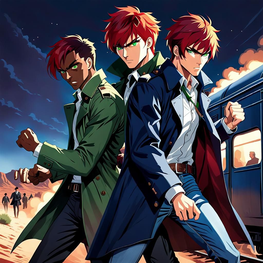 Wild West Train Fight at Night