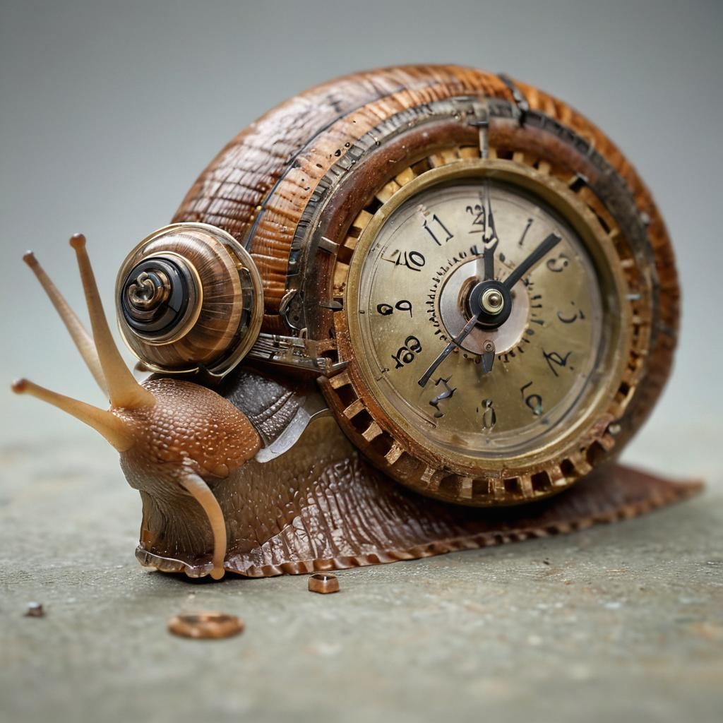 Steampunk Clockwork Snail with Gears