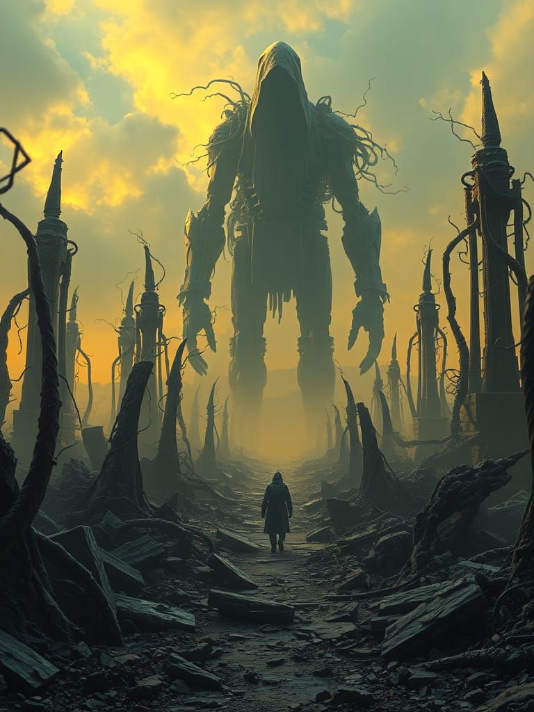 Post-Apocalyptic Wasteland in Dark Elemental Style