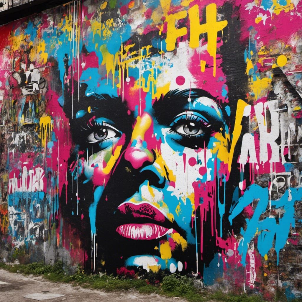 Expressive Punk Graffiti Art on Wall