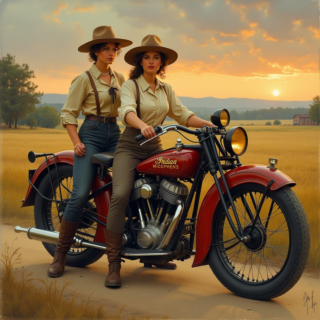 Vintage Indian Motorcycle Beyond the Borders