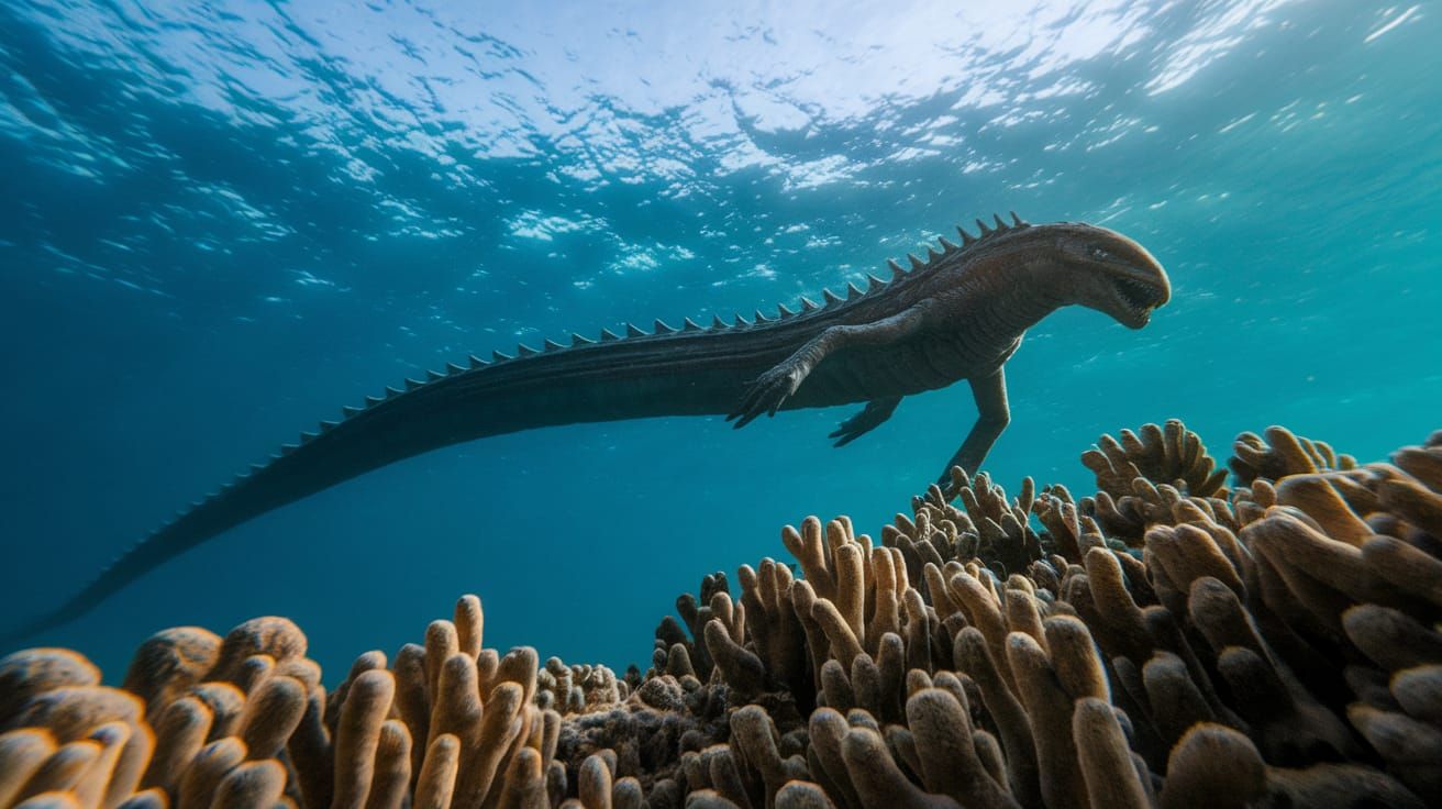 Eerie Alien Kaiju Hiding in Coral Reef