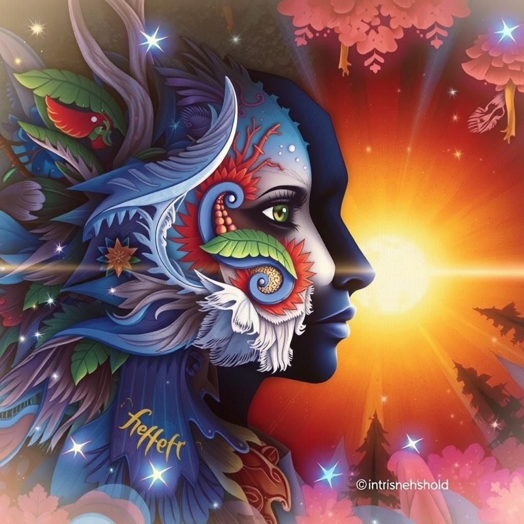 Enchanted Forest Deer in Origami Papercraft Style