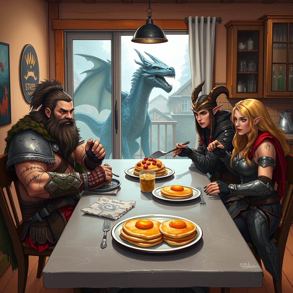 Fantasy Heroes Enjoy Pancake Breakfast