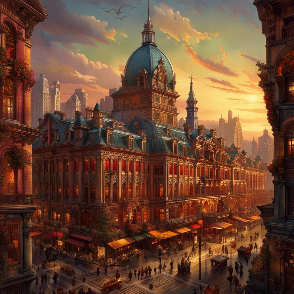Gilded Age: A Vivid and Romantic Cityscape
