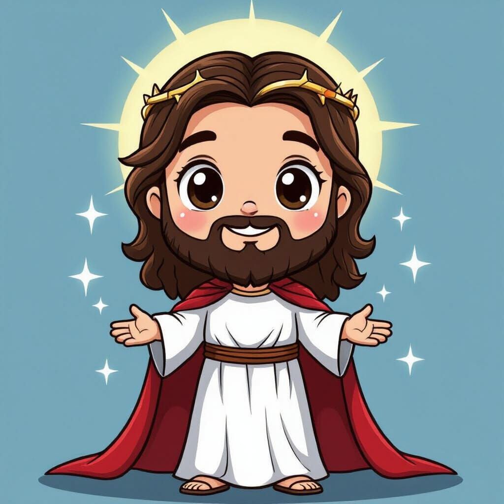 Christ the Redeemer in Neokawaii-Chibi Style