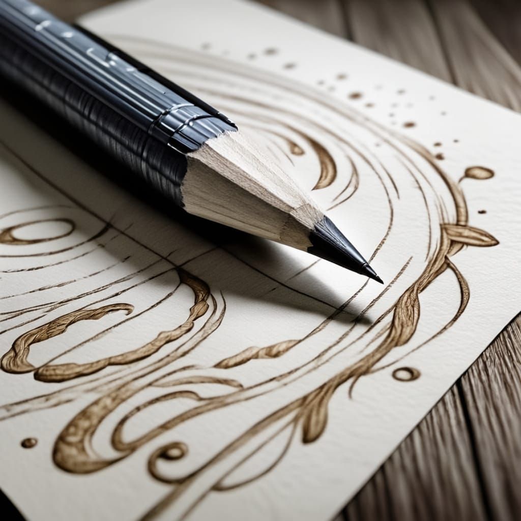 Hyperrealistic Close-up of a Pencil Drawing