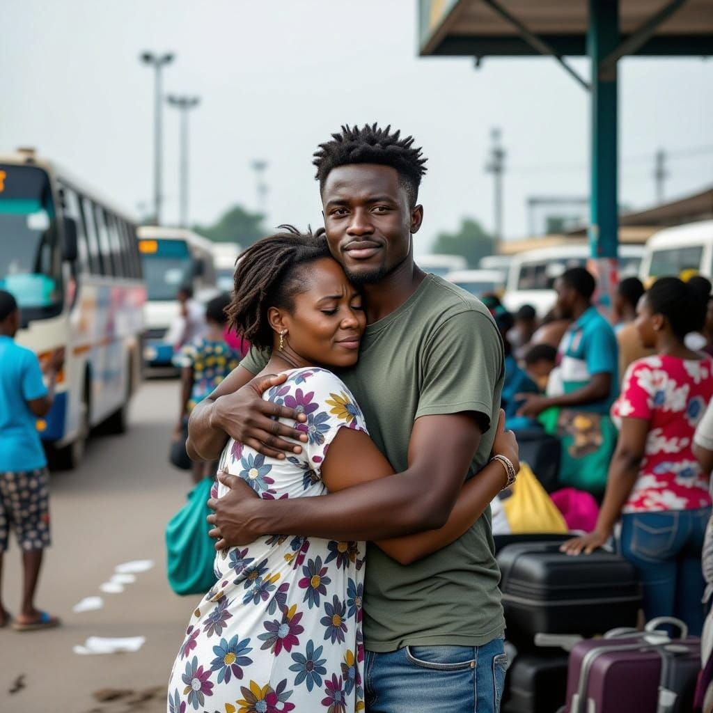 Hyper-Realistic Portrait of a Young Nigerian Man in a Moment...