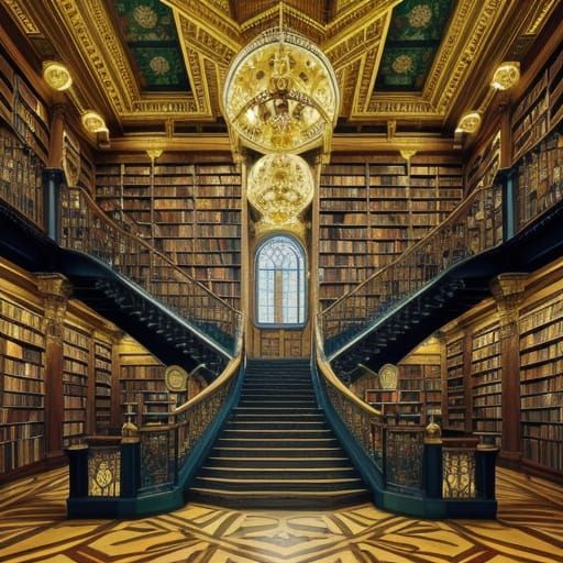 Escher-Inspired Library of Winding Stairs and Whimsical Geom...