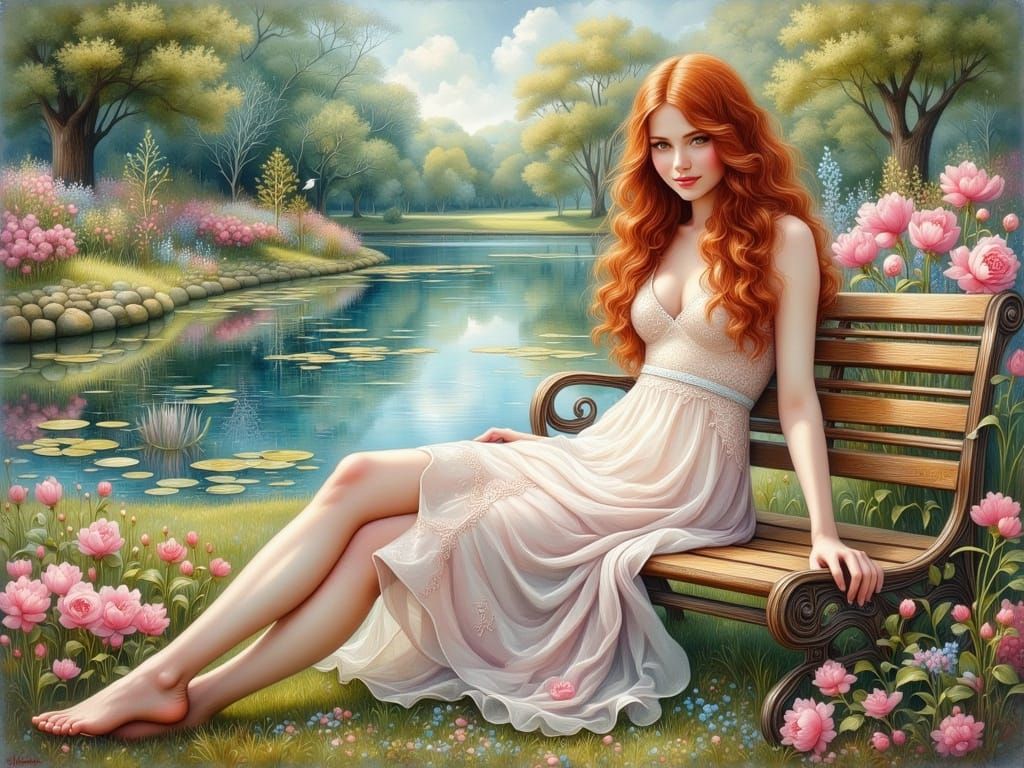 Whimsical Garden Serenade in Soft Pastel Hues