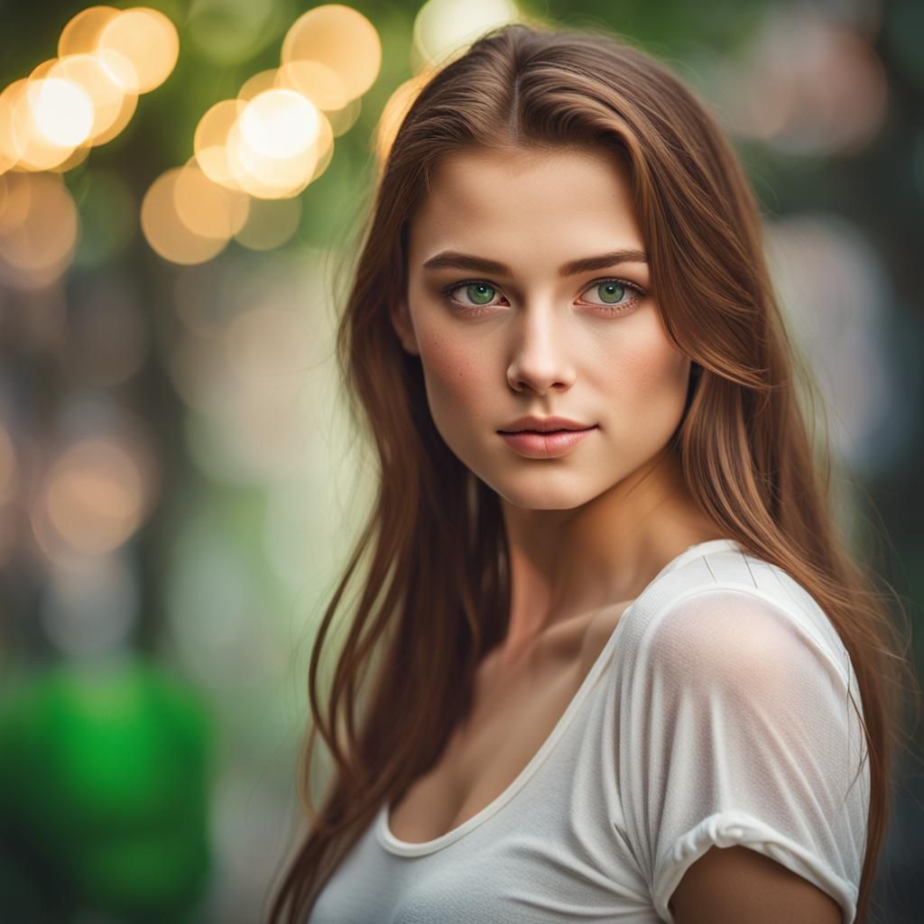 Portrait of a Beautiful Woman with Natural Lighting