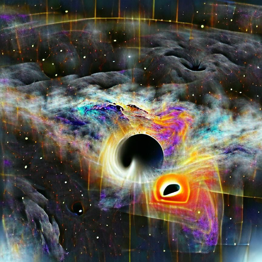 Abstract Rendering of a Black Hole's Event Horizon