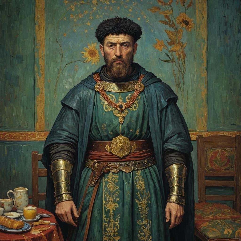 Emperor Heraclius in Van Gogh Style