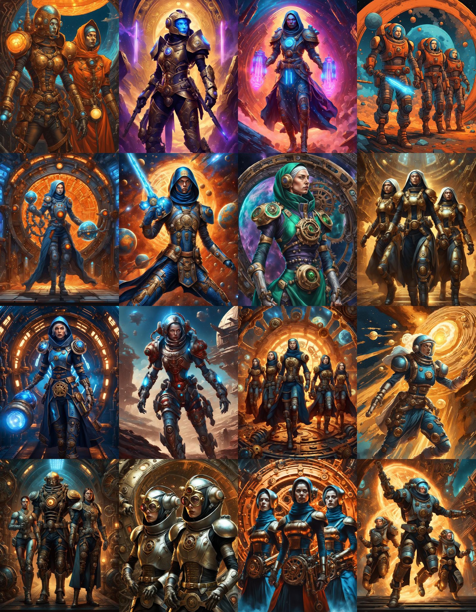 Warrior Nuns in Space: Detailed Concept Art