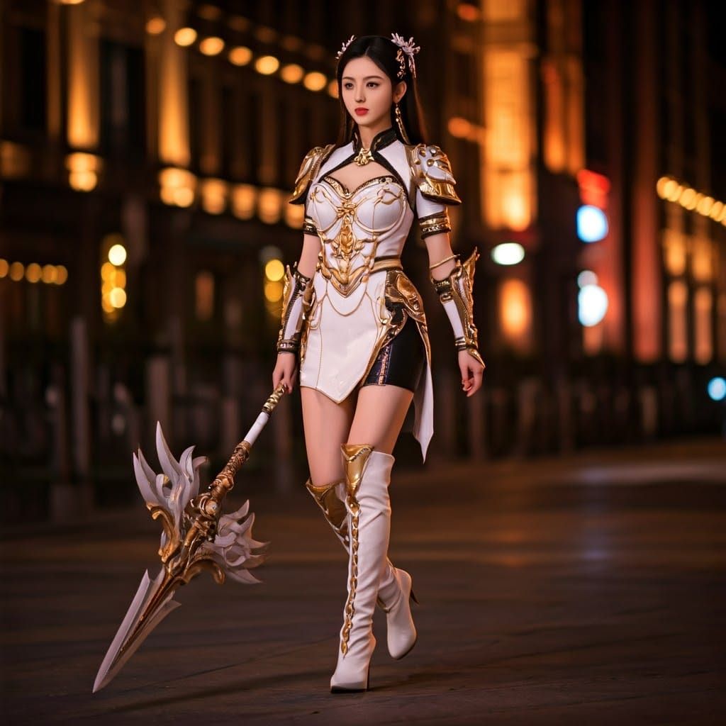 Elegant Shanghai Nighttime Warrior