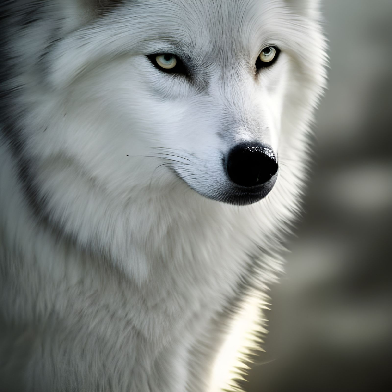 White Wolf in Natural Light: Professional Photography